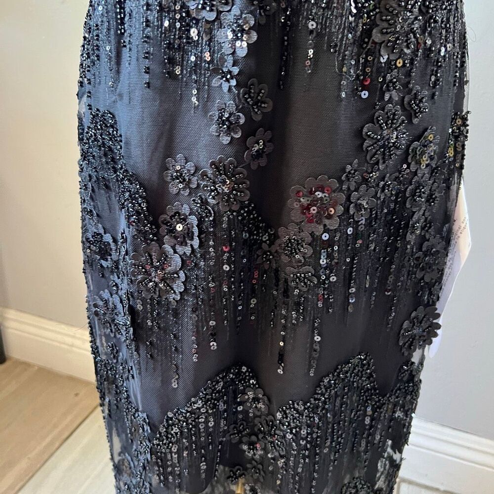 Dress the Population Lia midi cocktail dress features a sheer mesh overlay decor - Picture 9 of 16